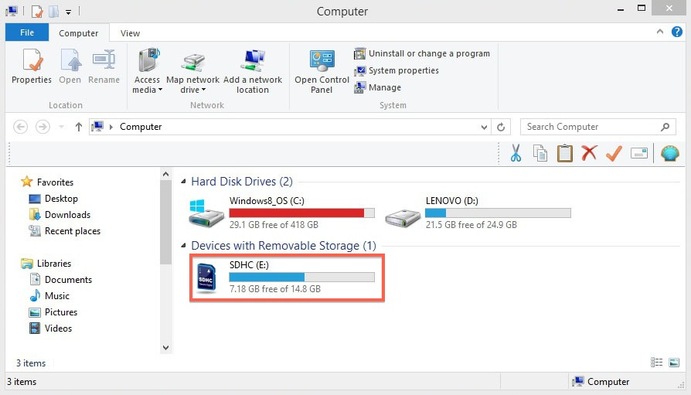 macbook sd card format