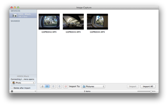 import gopro files to mac